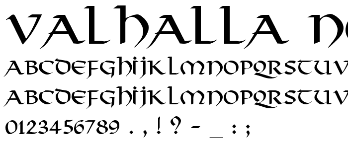 Valhalla Normal font